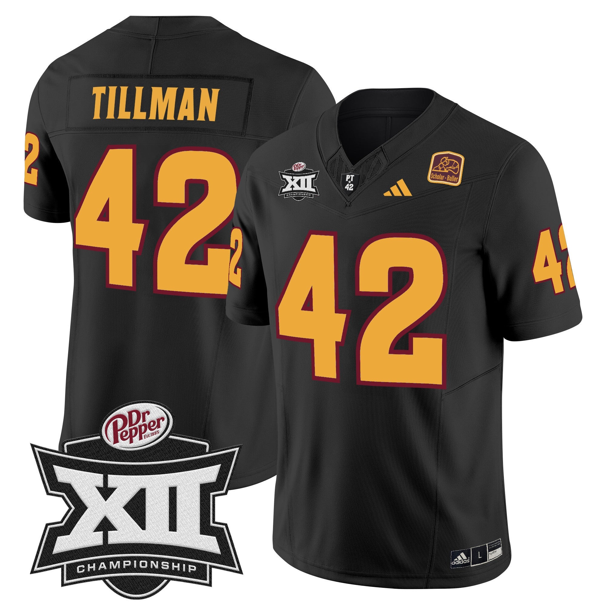 Men's Sun Devils 2024 Big 12 Championship Patch Vapor Limited Jersey - All Stitched