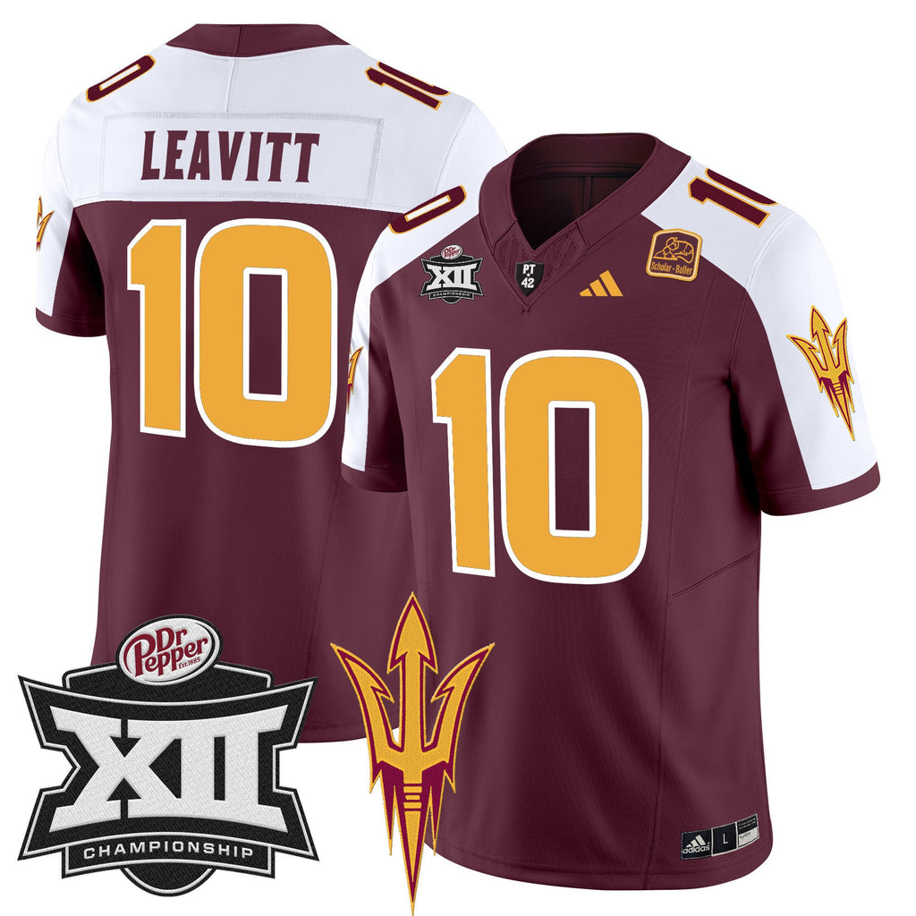 Men's Sun Devils 2024 Big 12 Championship Patch Vapor Limited Jersey - All Stitched