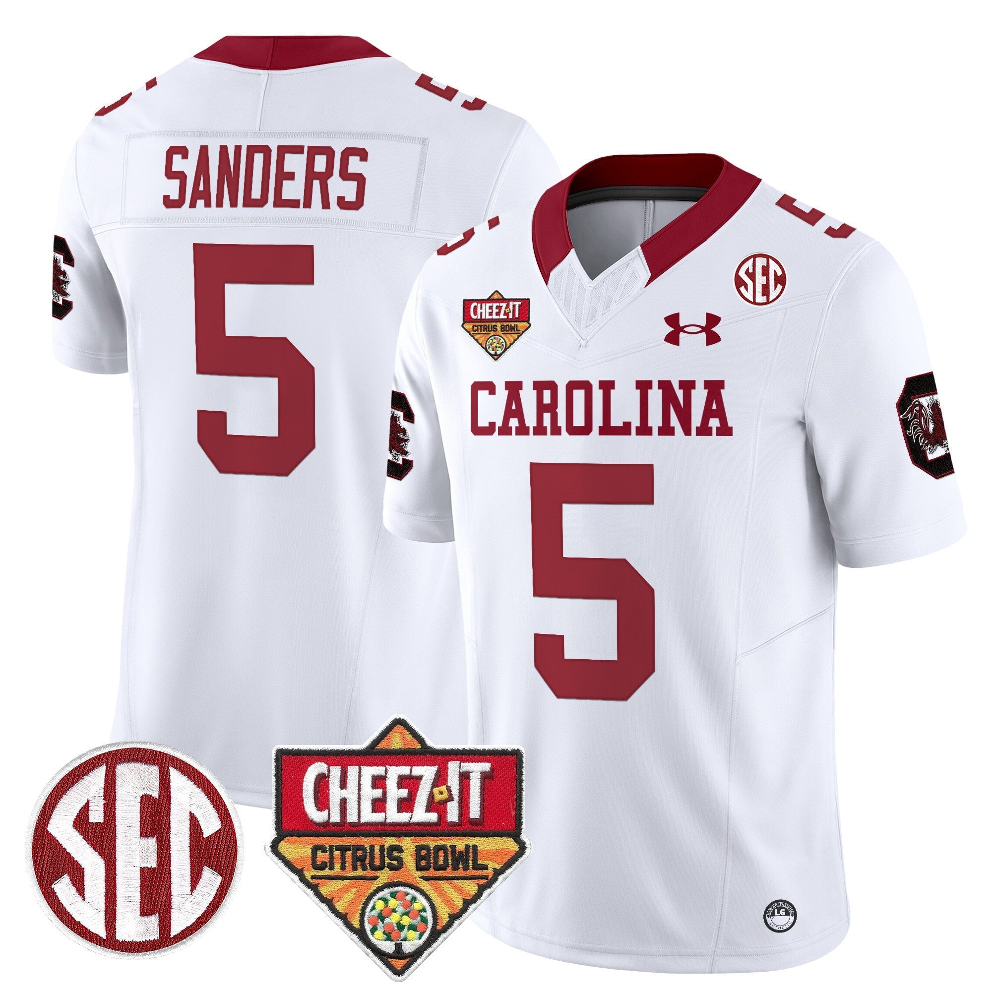 Men's South Carolina Gamecocks 1980 Throwback Cheez-It Citrus Bowl Patch Vapor Limited Jersey - All Stitched