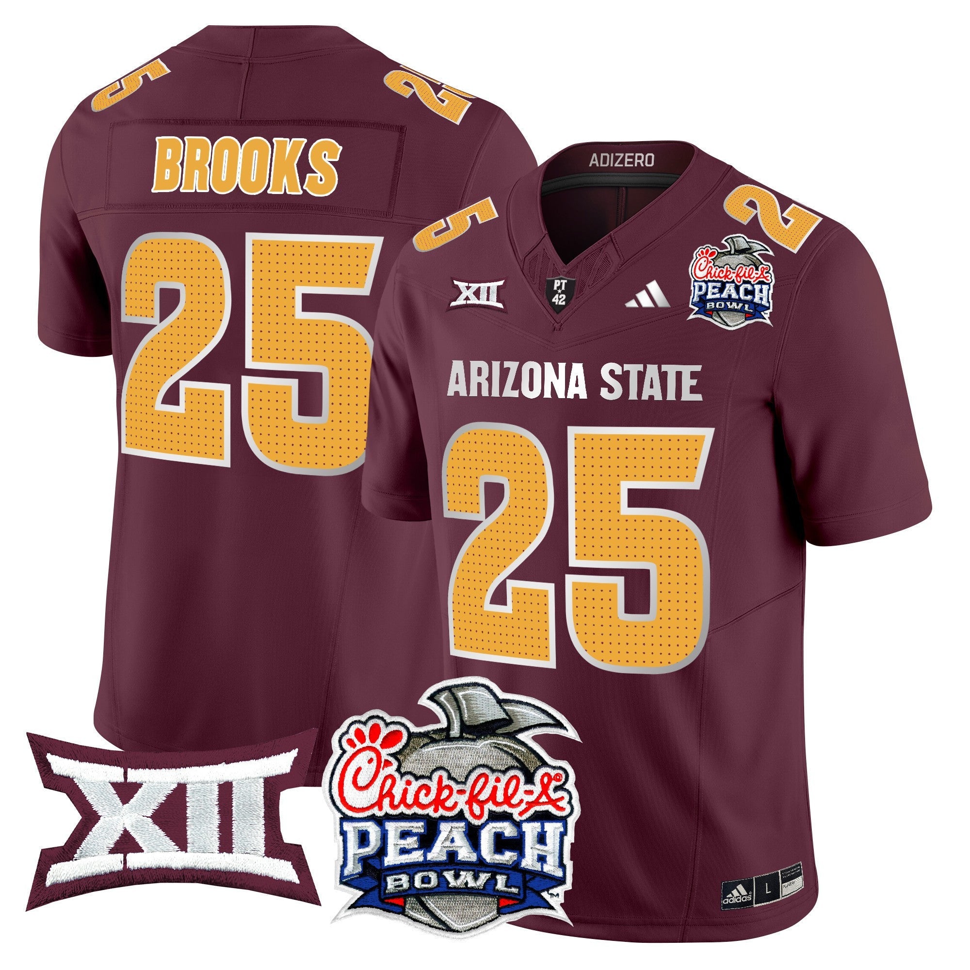 Men's Arizona State Sun Devils 2025 Peach Bowl Vapor Limited Jersey - All Stitched