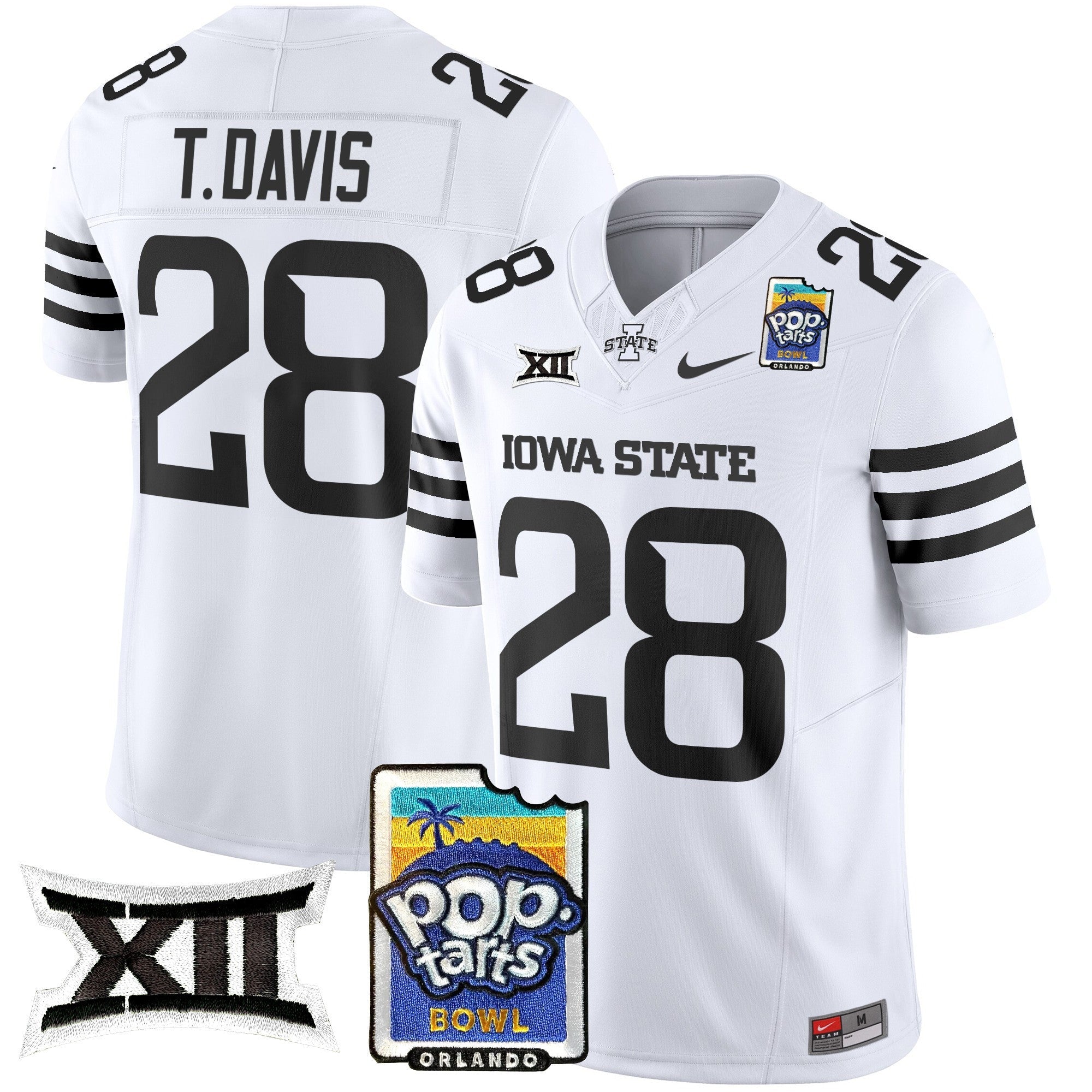 Men's Iowa State Cyclones 2025 PopTarts Bowl Patch Vapor Limited Jersey - All Stitched