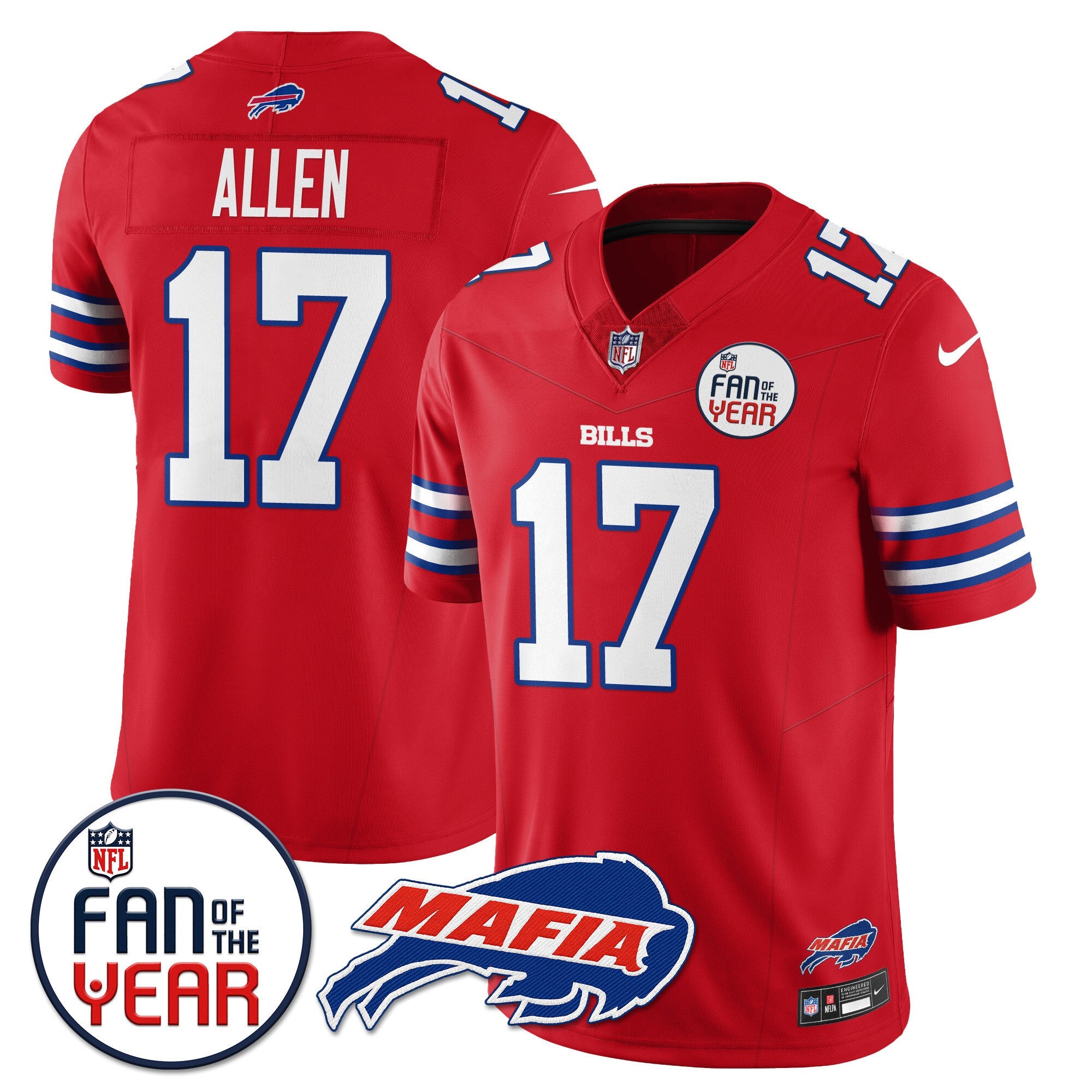 Women's Buffalo Bills "Fan Of The Year" Jersey - All Stitched
