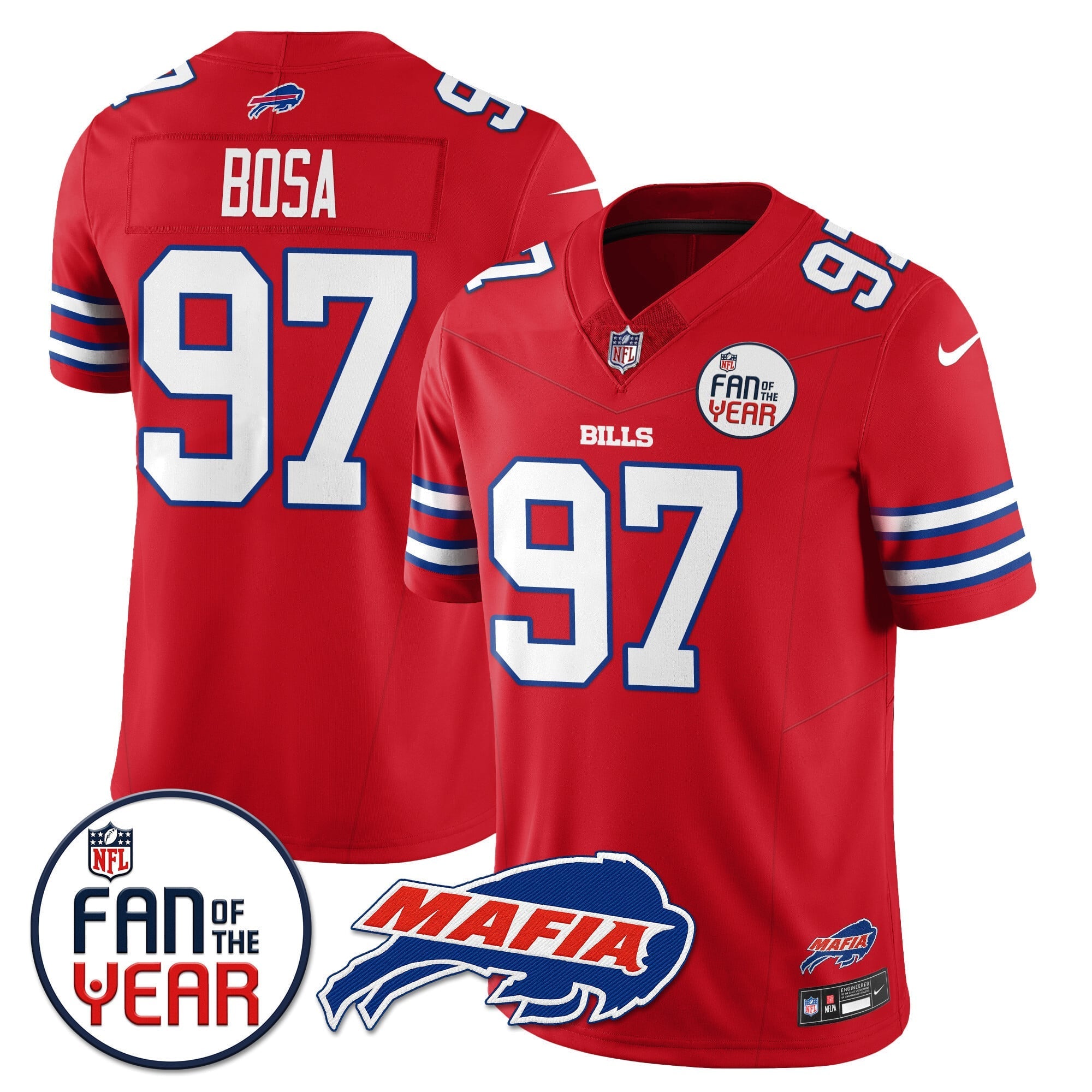 Women's Buffalo Bills "Fan Of The Year" Jersey - All Stitched