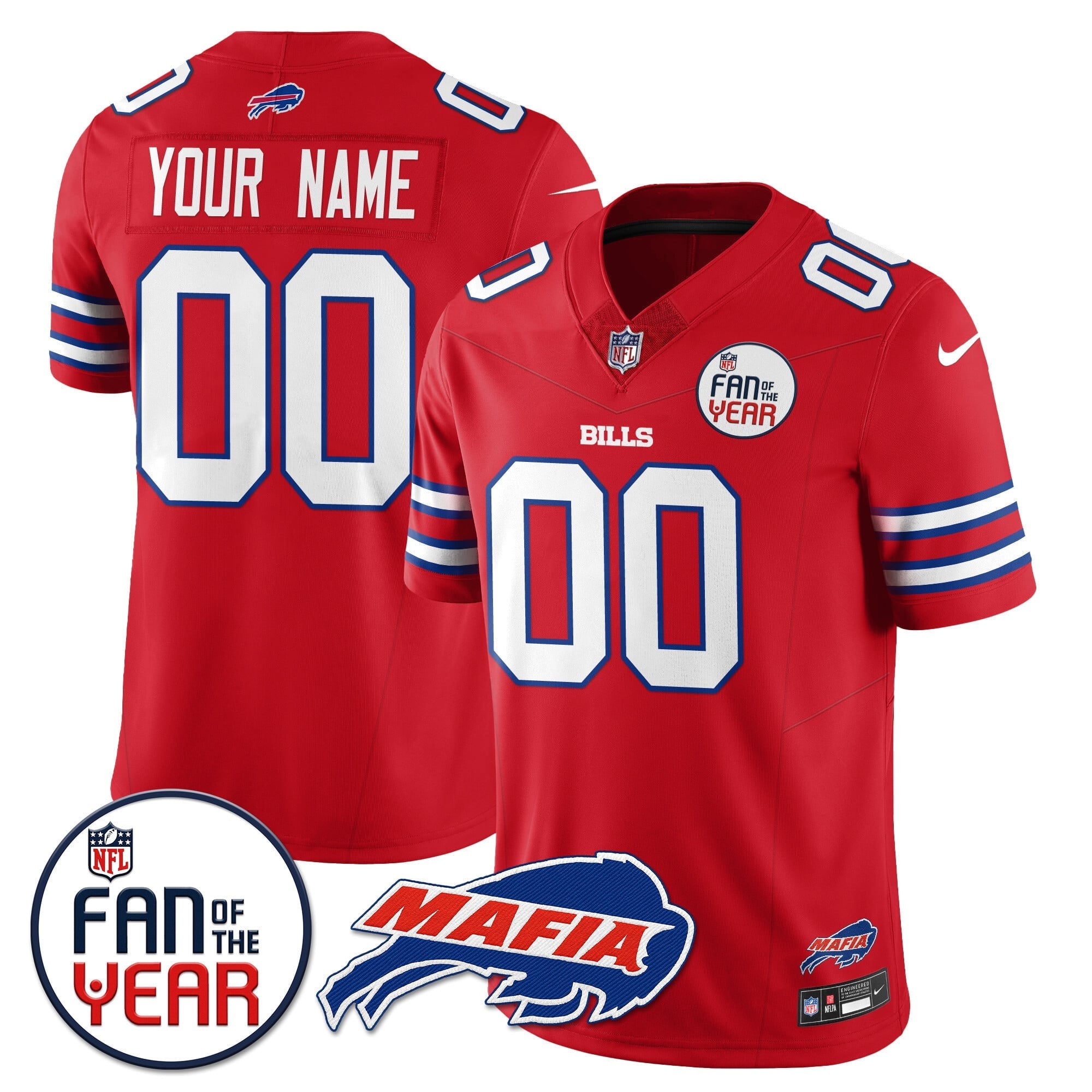 Women's Buffalo Bills "Fan Of The Year" Jersey - All Stitched