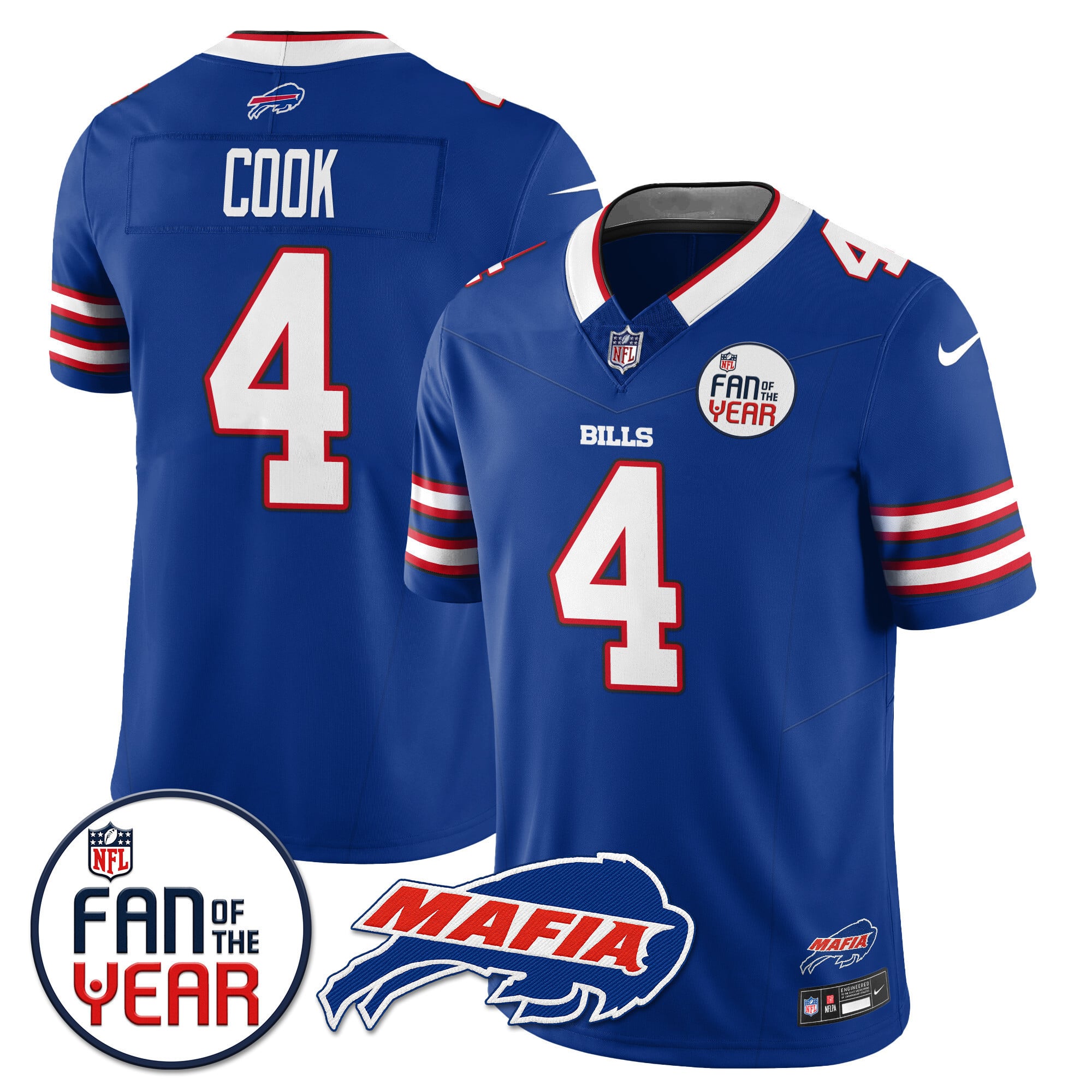 Women's Buffalo Bills "Fan Of The Year" Jersey - All Stitched