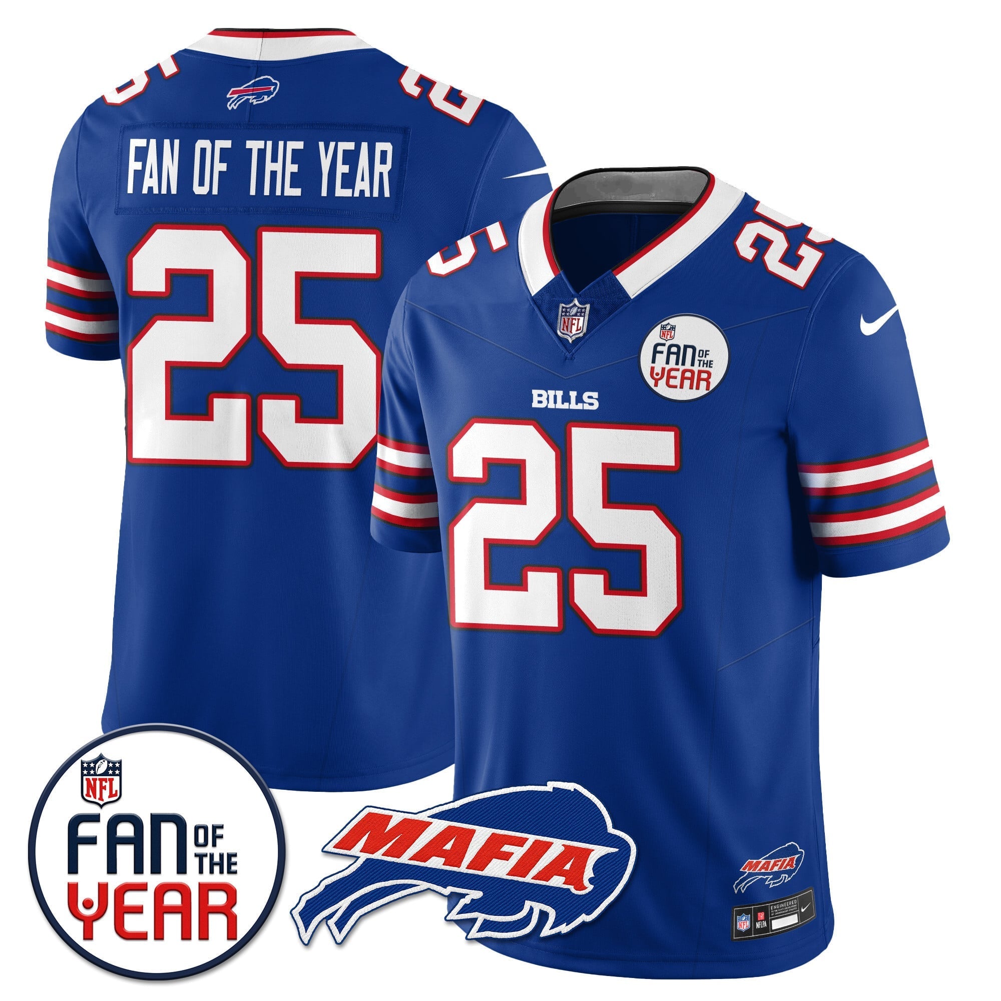 Women's Buffalo Bills "Fan Of The Year" Jersey - All Stitched
