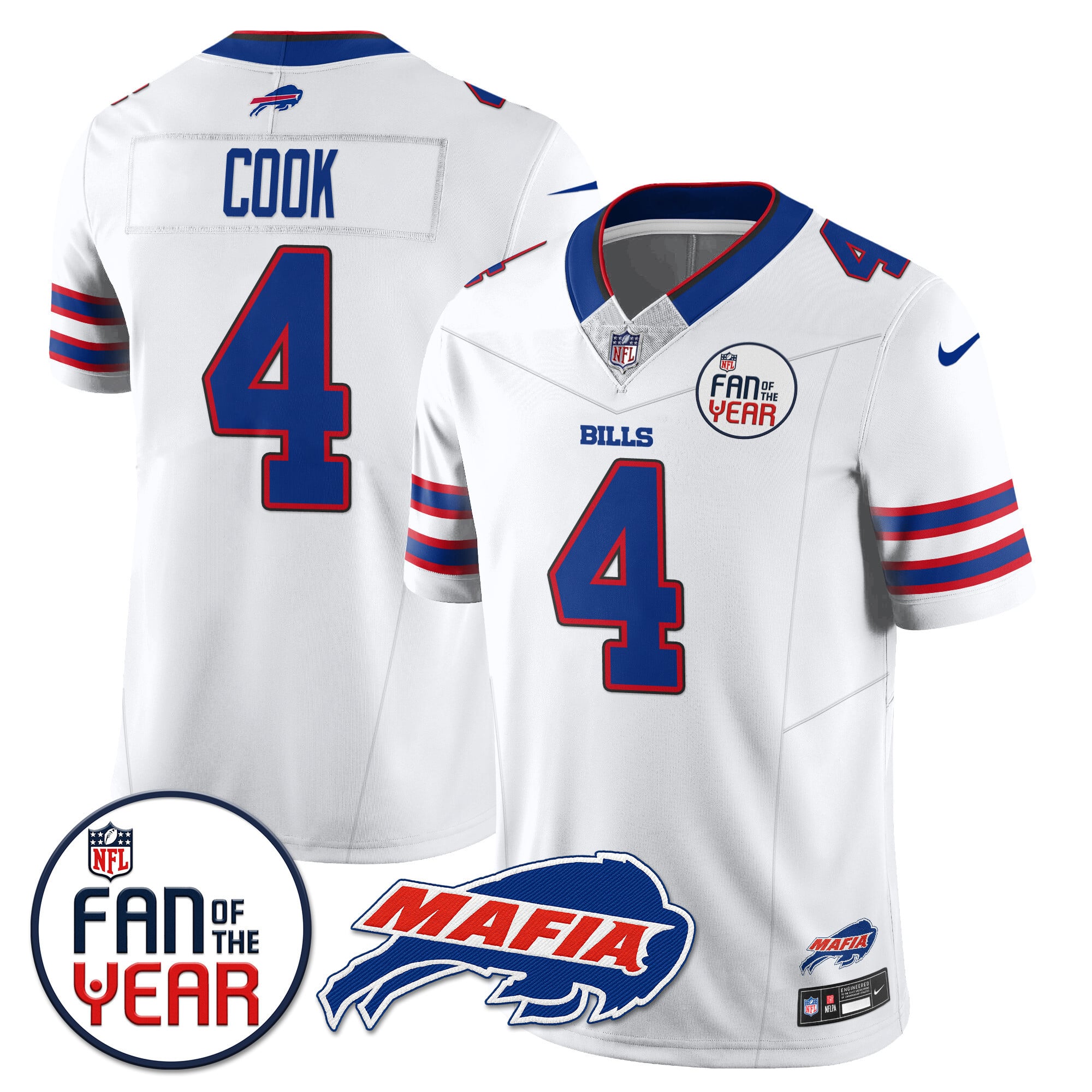 Women's Buffalo Bills "Fan Of The Year" Jersey - All Stitched