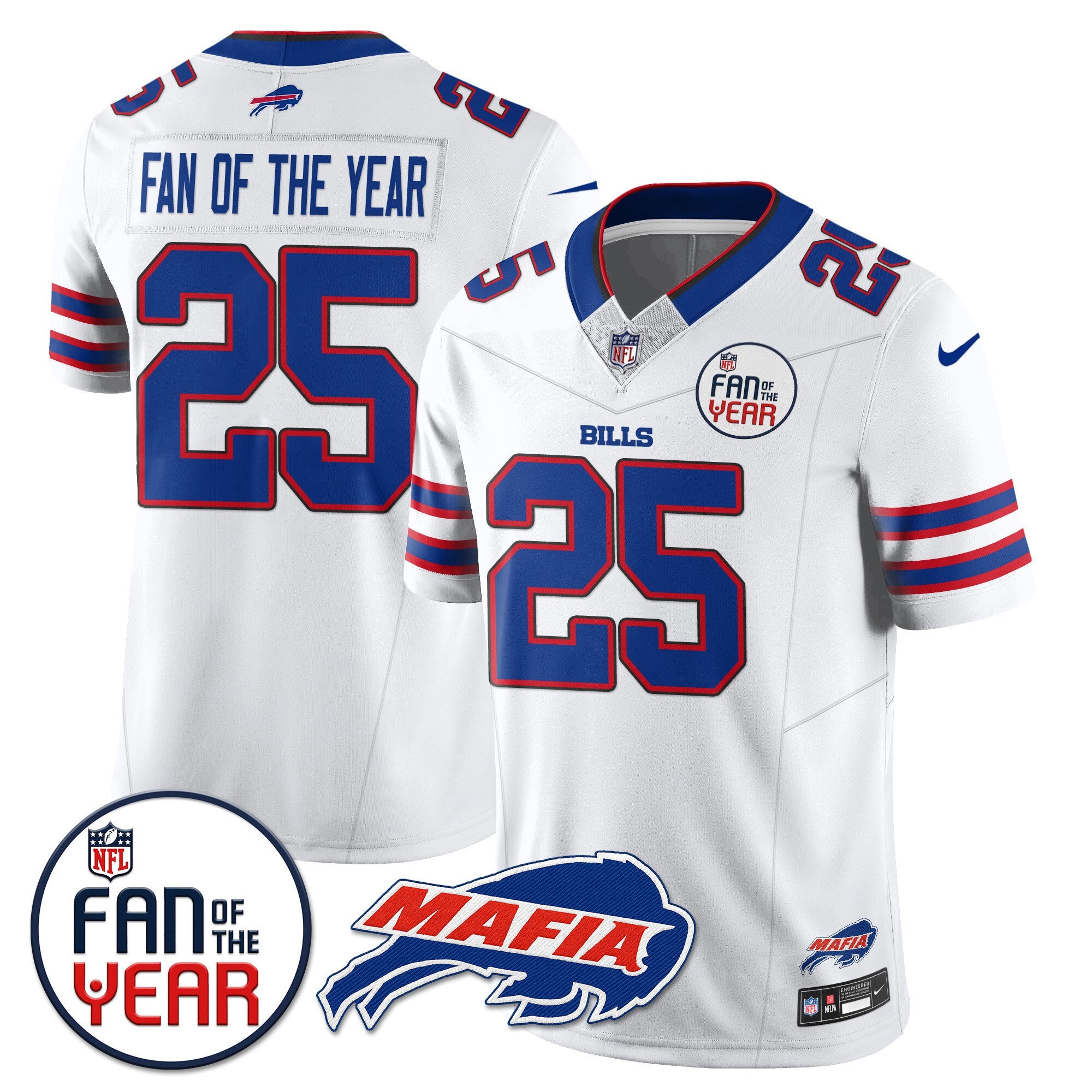 Women's Buffalo Bills "Fan Of The Year" Jersey - All Stitched