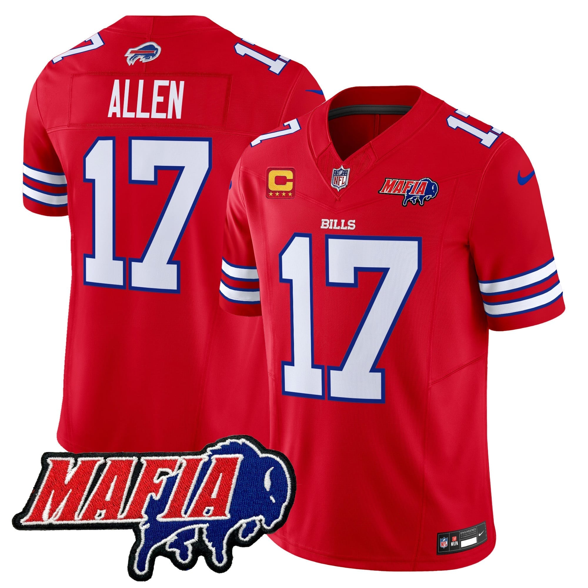 Men's Buffalo Bills 2024 Bills Mafia Patch Vapor Limited Jersey - All Stitched