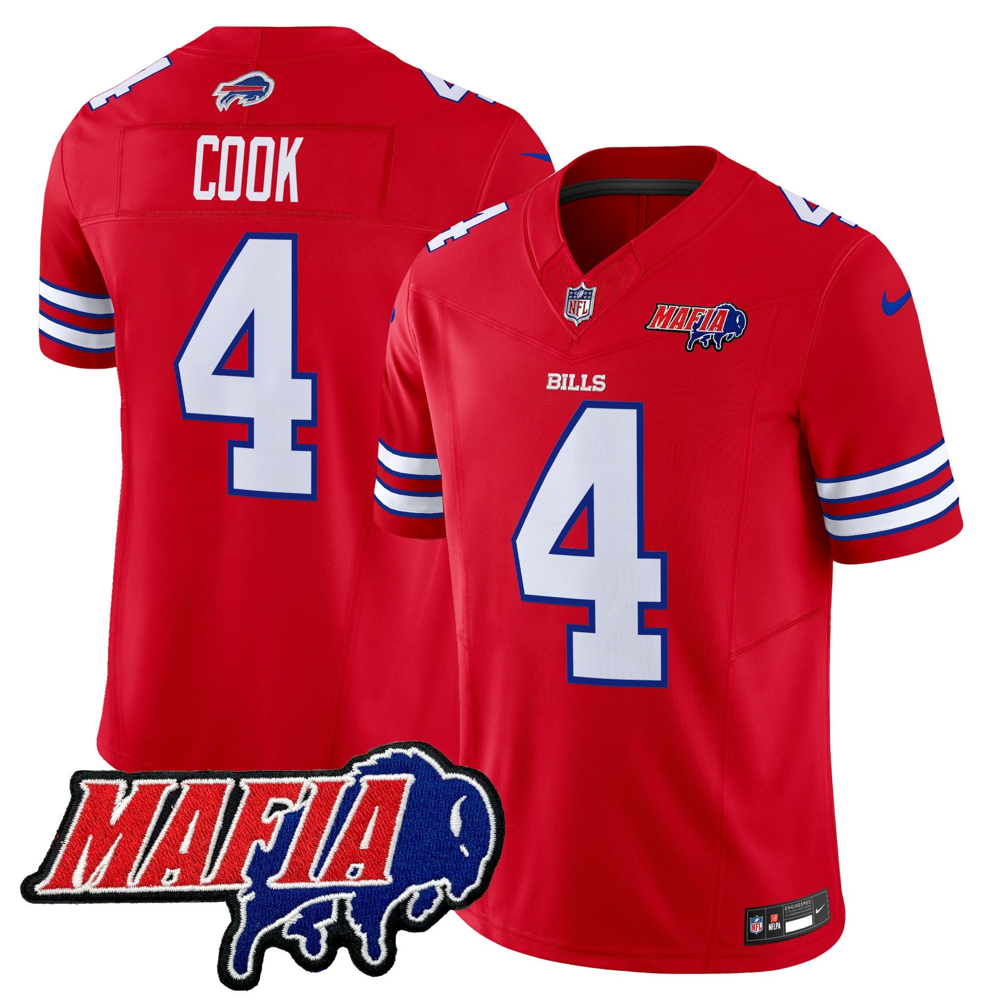 Men's Buffalo Bills 2024 Bills Mafia Patch Vapor Limited Jersey - All Stitched