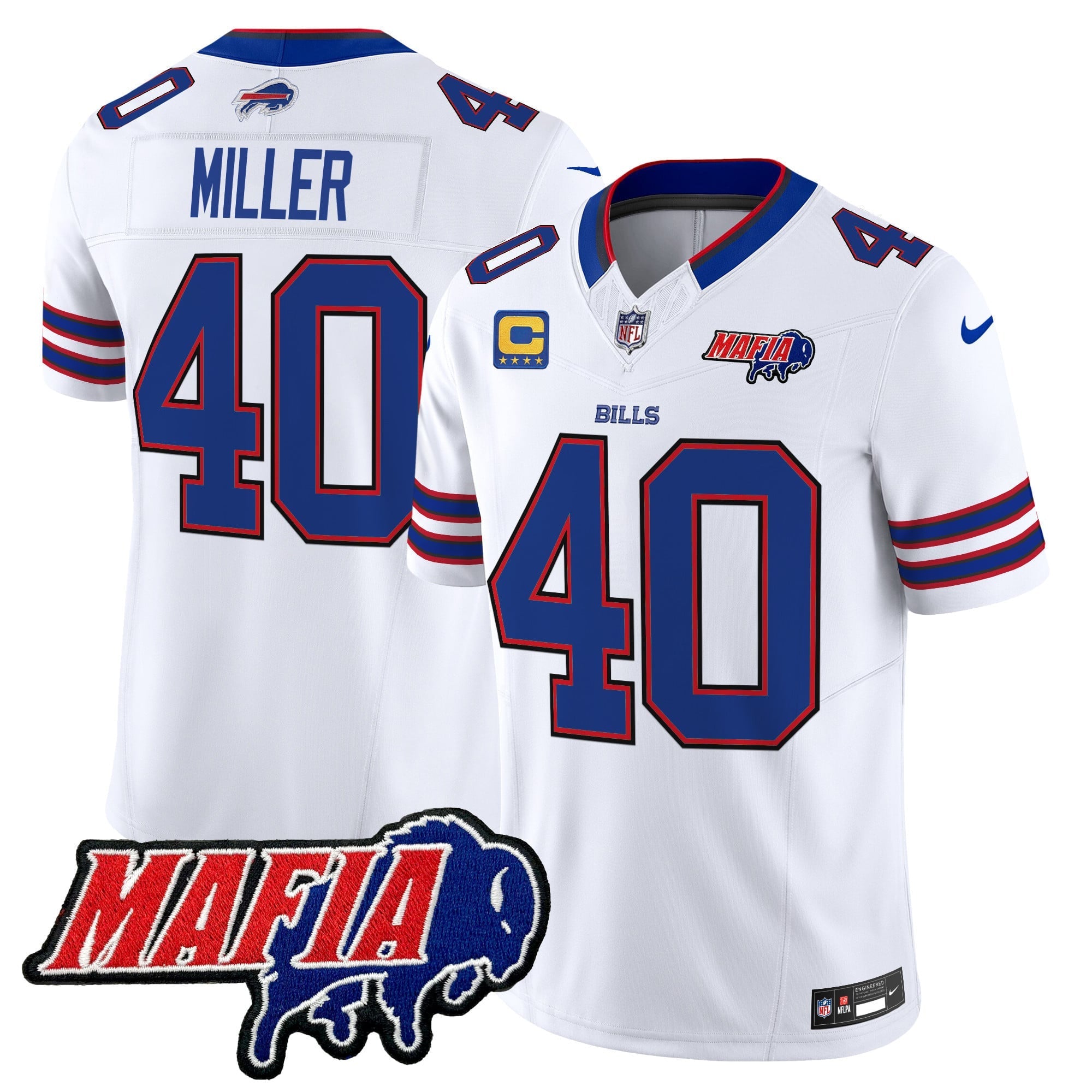 Men's Buffalo Bills 2024 Bills Mafia Patch Vapor Limited Jersey - All Stitched