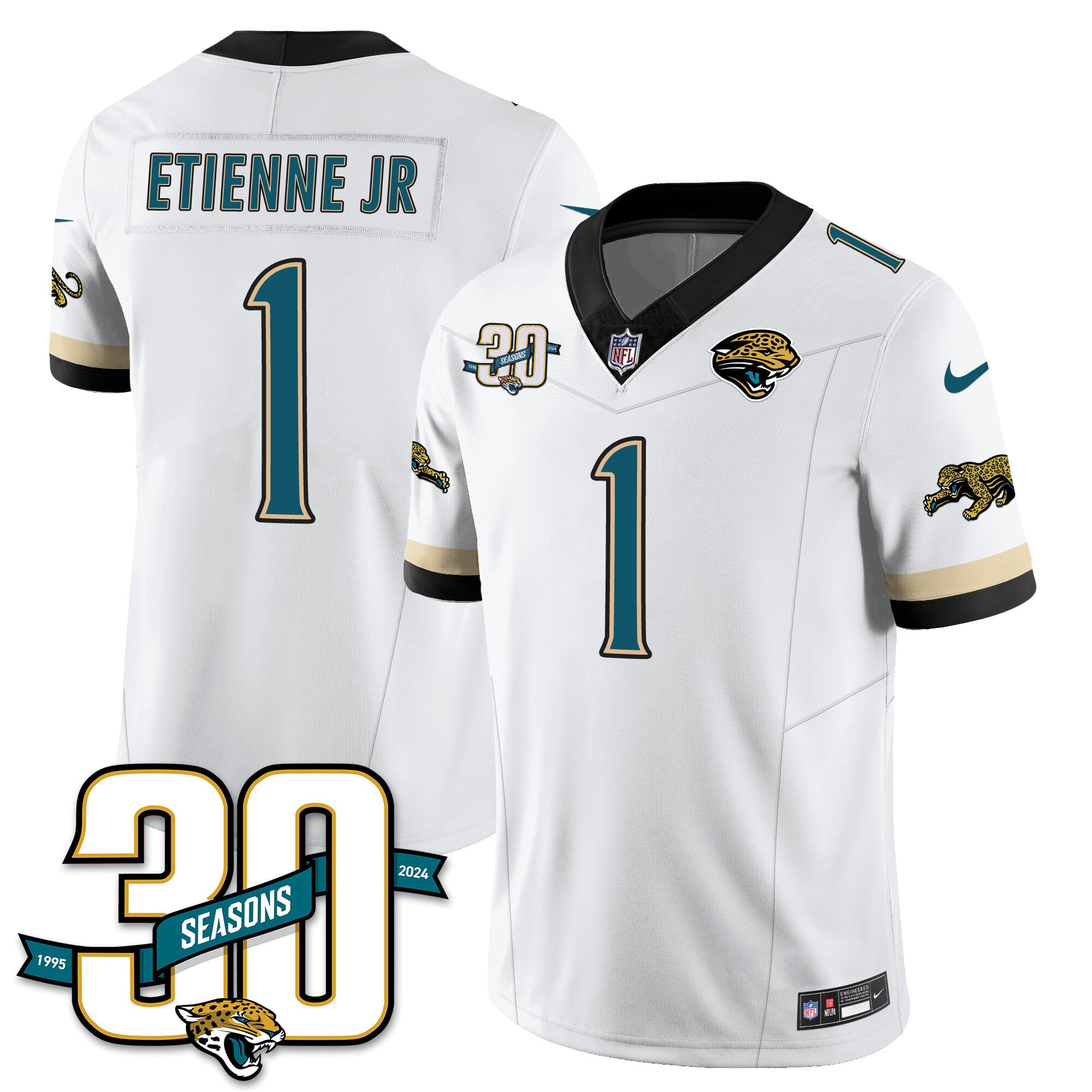 Men's Jacksonville Jaguars 1990s Throwback Uniforms - All Stitched