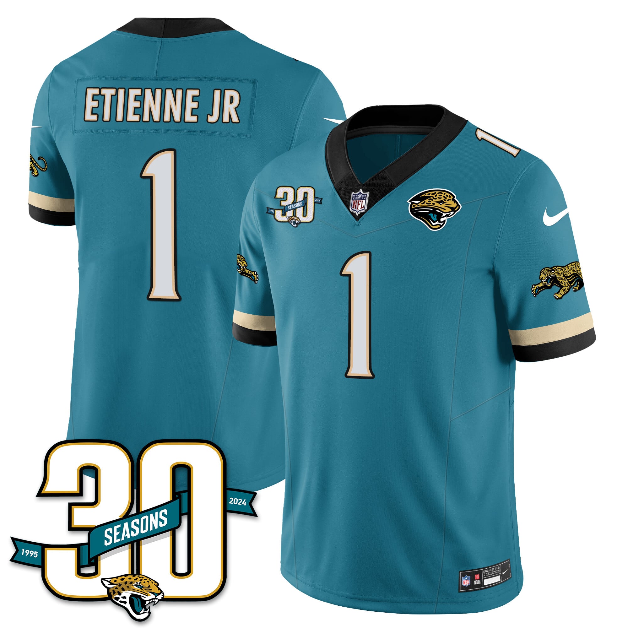 Men's Jacksonville Jaguars 1990s Throwback Uniforms - All Stitched