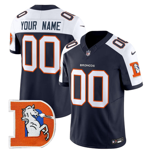 Custom Denver Broncos Throwback Vapor Limited Jersey V2 - All Stitched