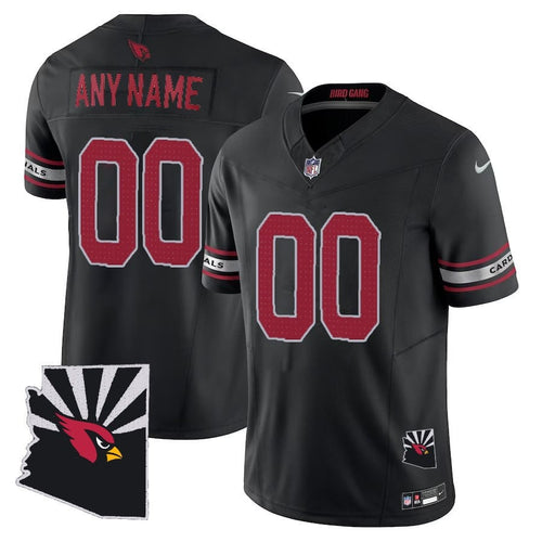 Custom Arizona Cardinals Black Vapor F.U.S.E. Limited Jersey - Arizona Map