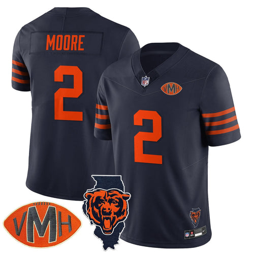 Custom Chicago Bears Honor Virginia Halas McCaskey Jersey - All Stitched