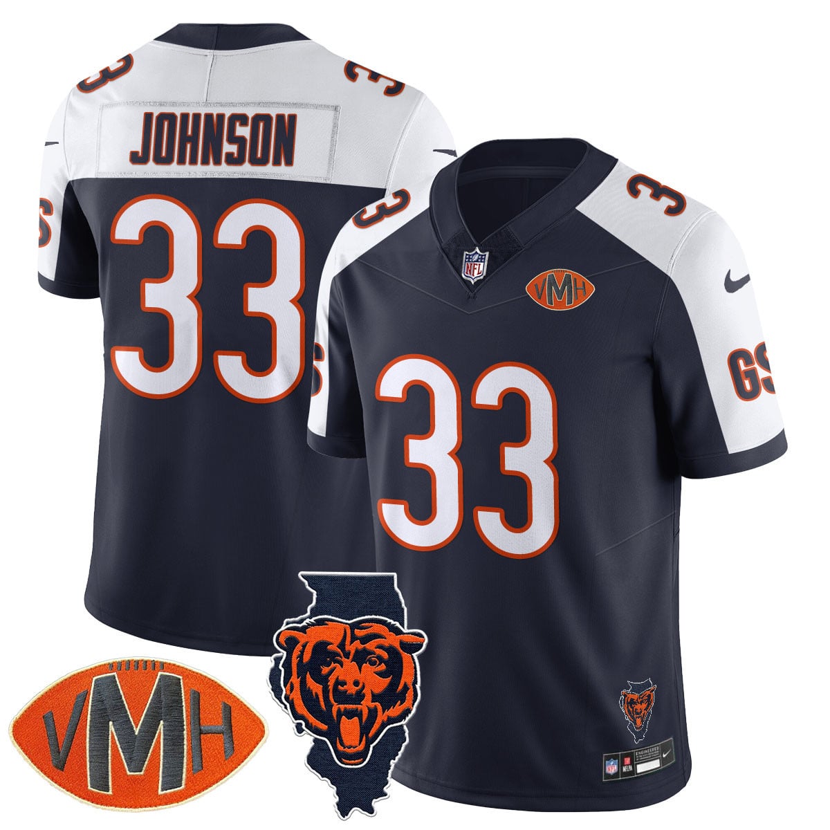 Women's Chicago Bears Honor Virginia Halas McCaskey Jersey - All Stitched