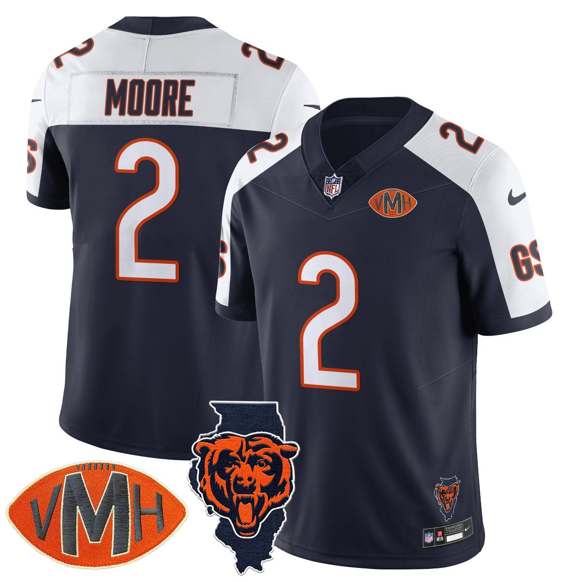 Women's Chicago Bears Honor Virginia Halas McCaskey Jersey - All Stitched