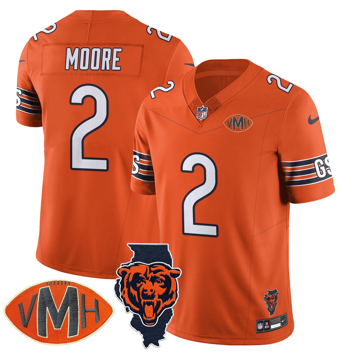 Women's Chicago Bears Honor Virginia Halas McCaskey Jersey - All Stitched