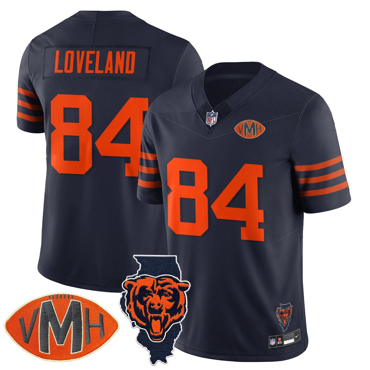 Women's Chicago Bears Honor Virginia Halas McCaskey Jersey - All Stitched