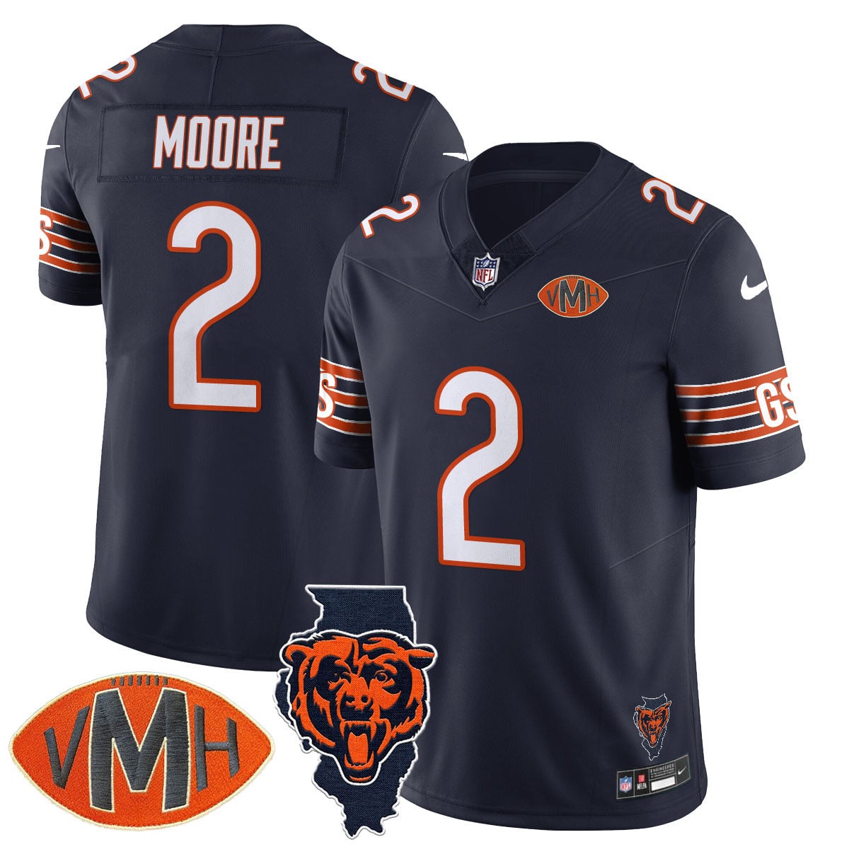 Women's Chicago Bears Honor Virginia Halas McCaskey Jersey - All Stitched