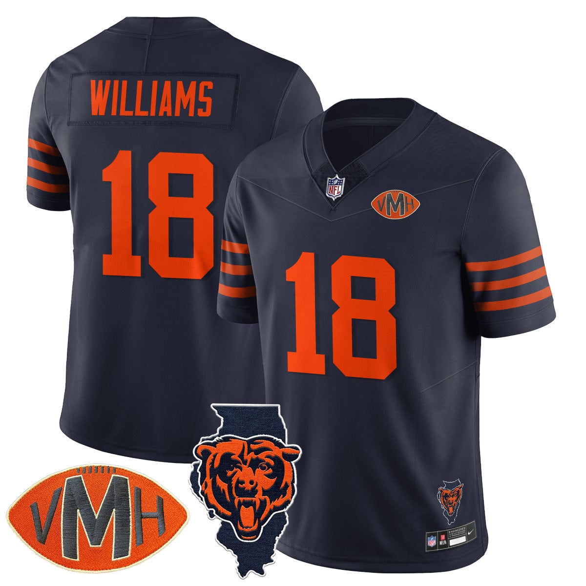 Women's Chicago Bears Honor Virginia Halas McCaskey Jersey - All Stitched