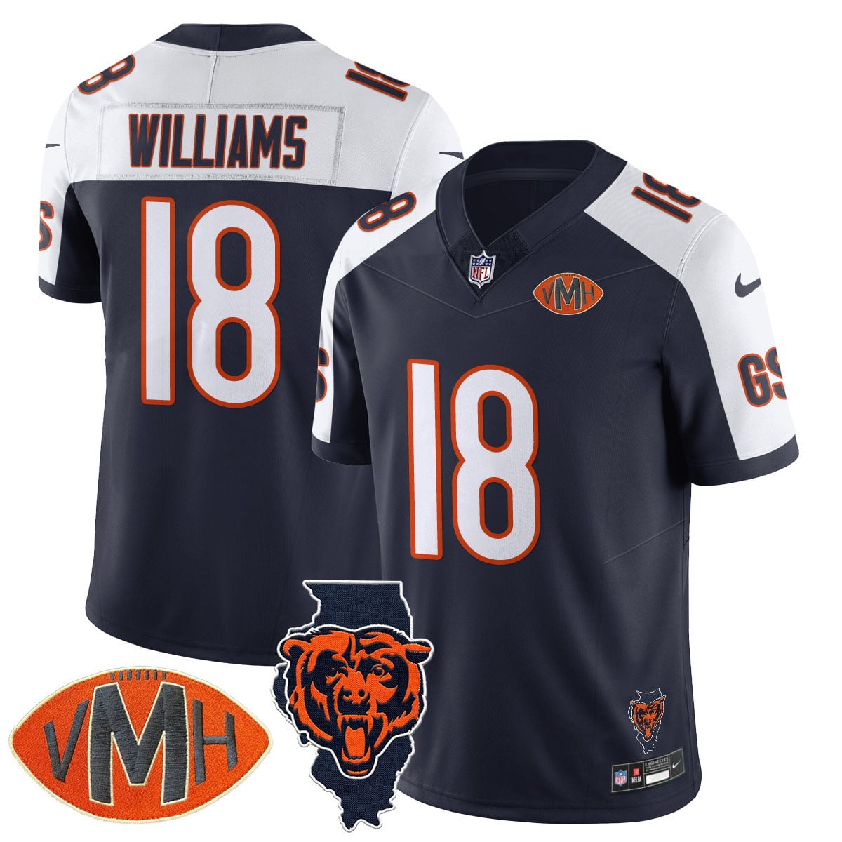 Women's Chicago Bears Honor Virginia Halas McCaskey Jersey - All Stitched