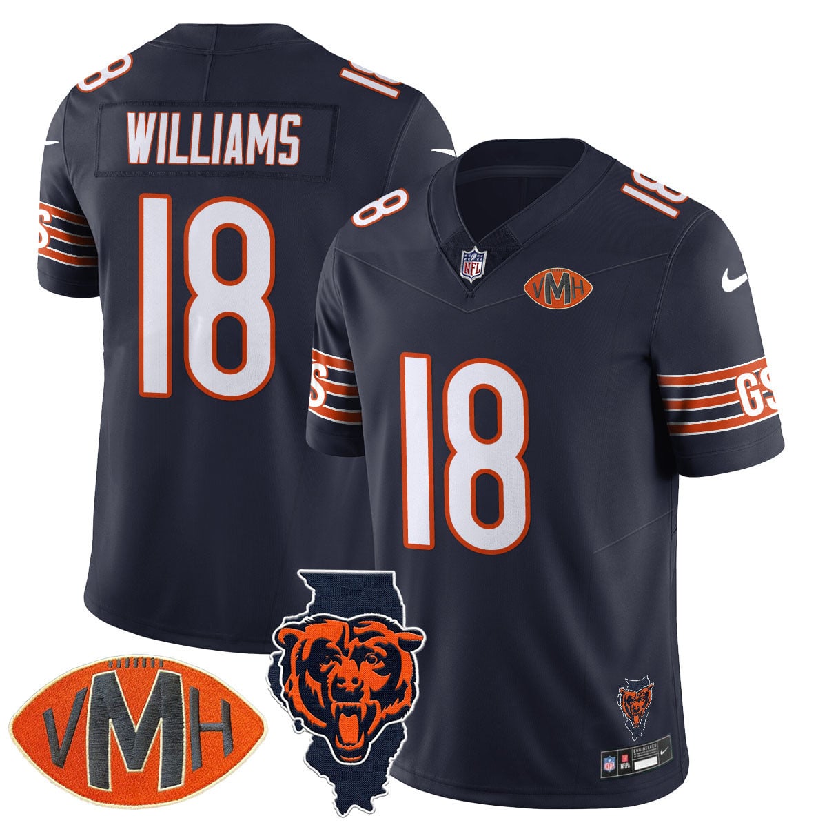 Women's Chicago Bears Honor Virginia Halas McCaskey Jersey - All Stitched