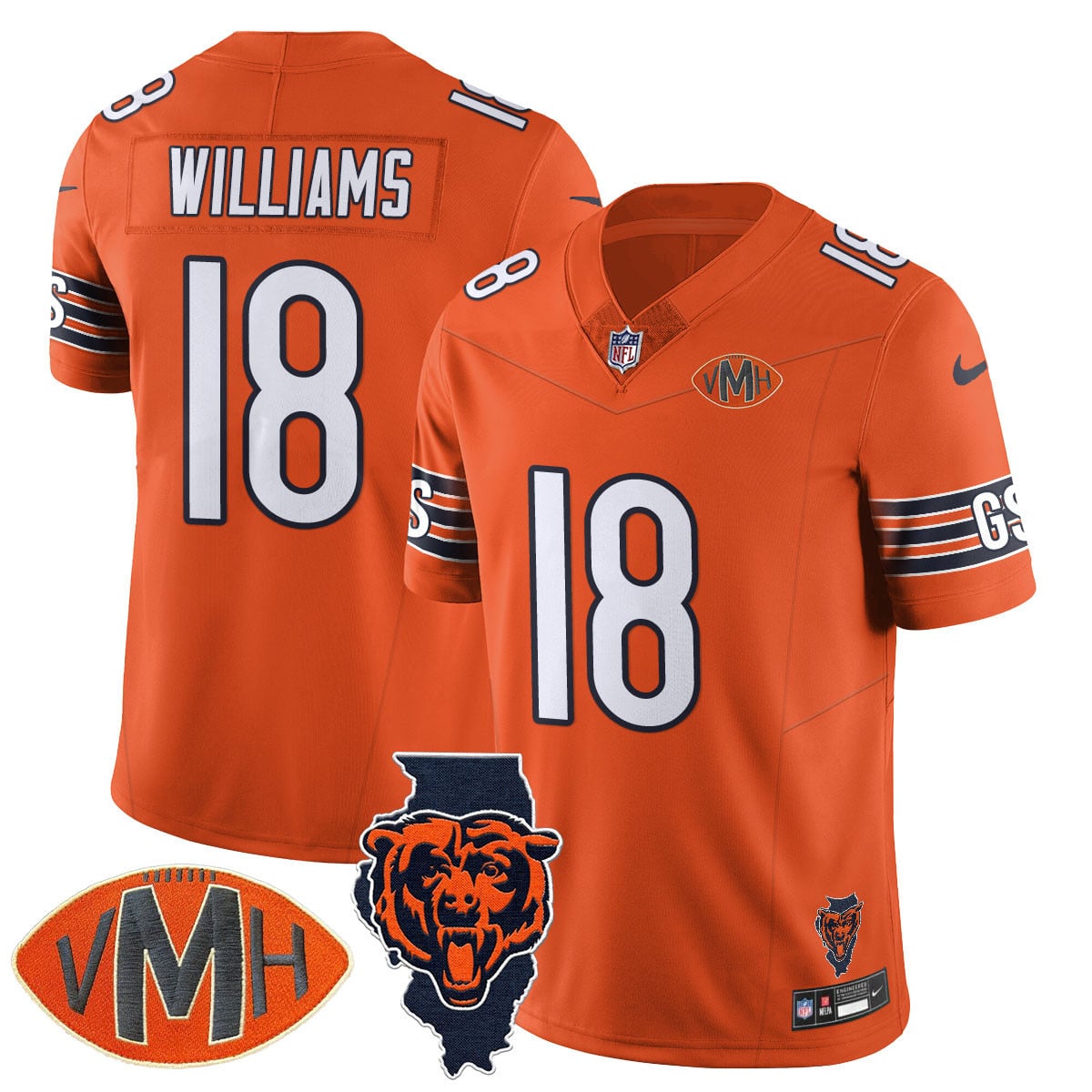 Women's Chicago Bears Honor Virginia Halas McCaskey Jersey - All Stitched