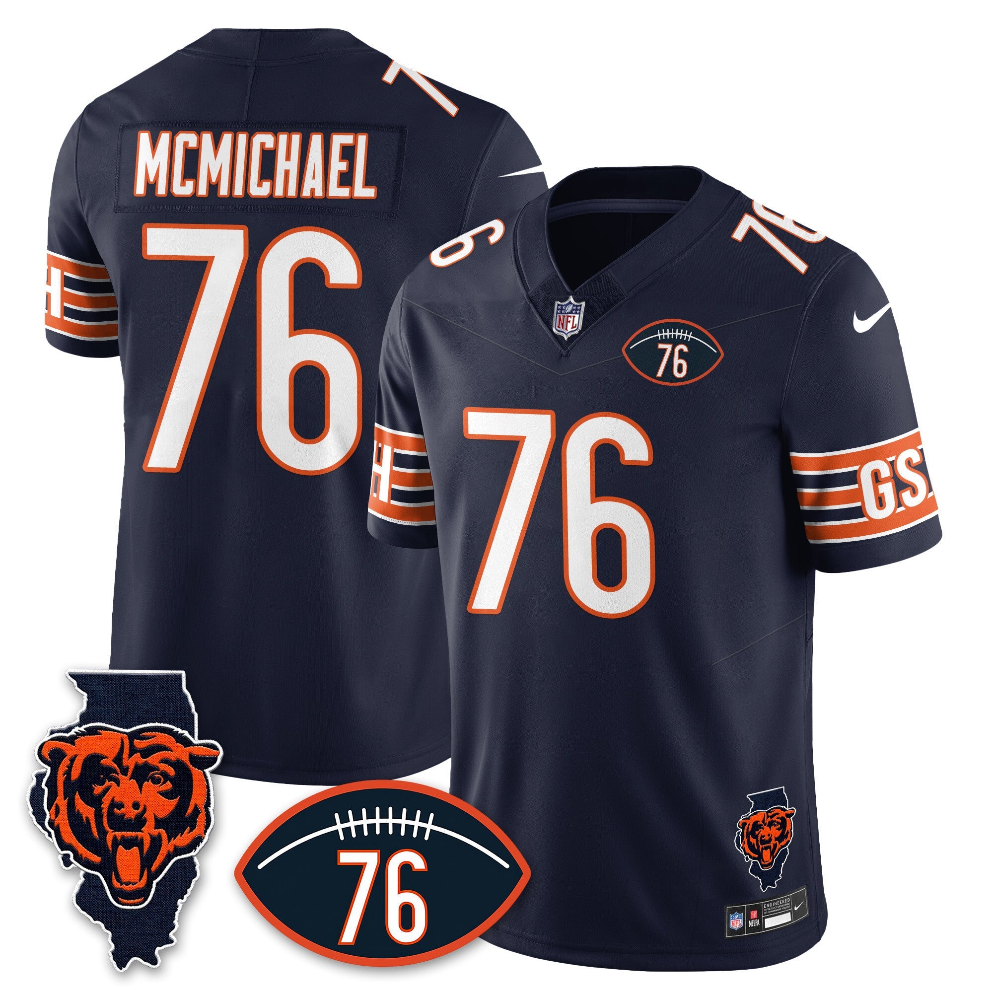 Women's Chicago Bears Honor Steve McMichael Jersey - All Stitched