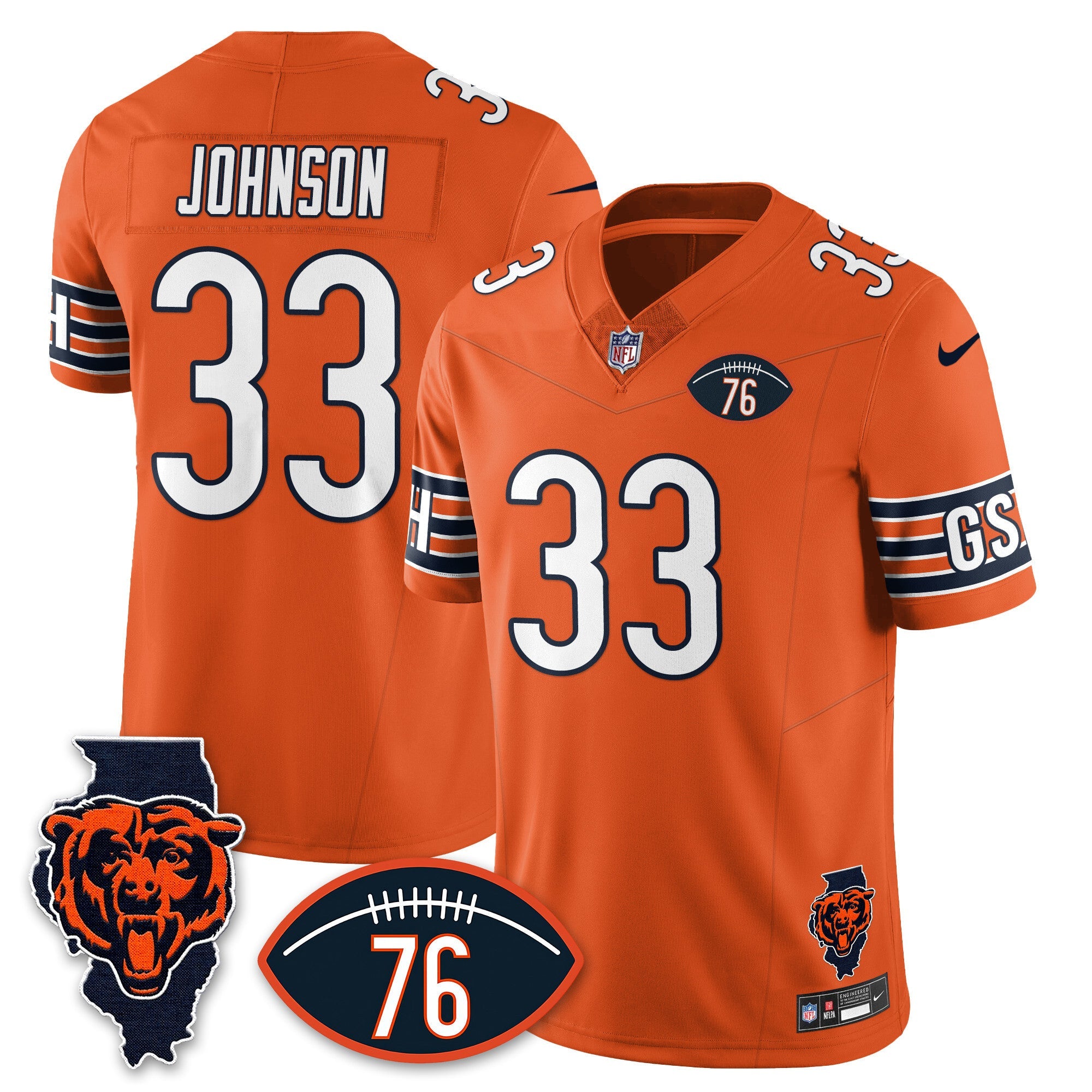 Women's Chicago Bears Honor Steve McMichael Jersey - All Stitched