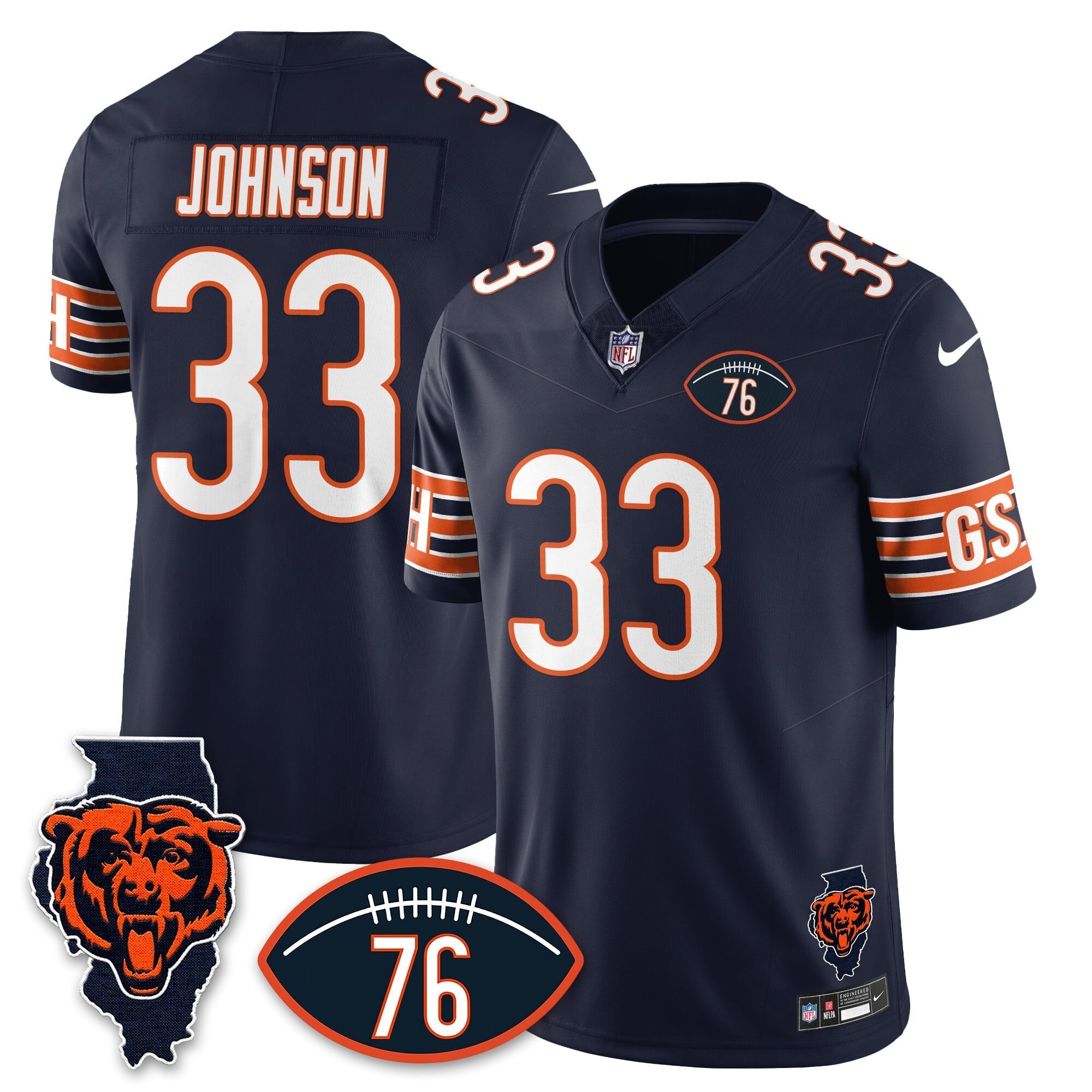 Women's Chicago Bears Honor Steve McMichael Jersey - All Stitched