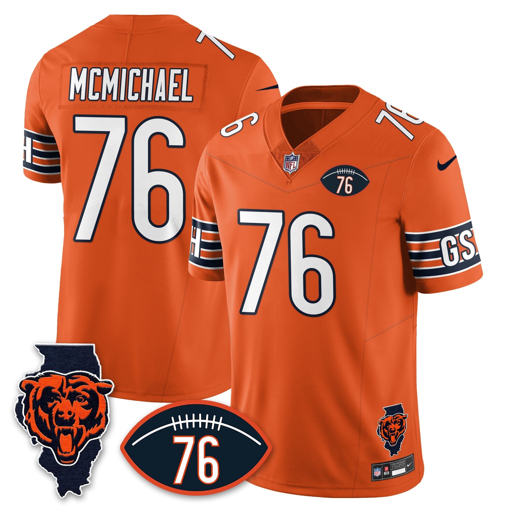 Women's Chicago Bears Honor Steve McMichael Jersey - All Stitched