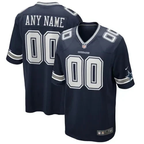 Custom Dallas Cowboys Navy Jersey – All Stitched