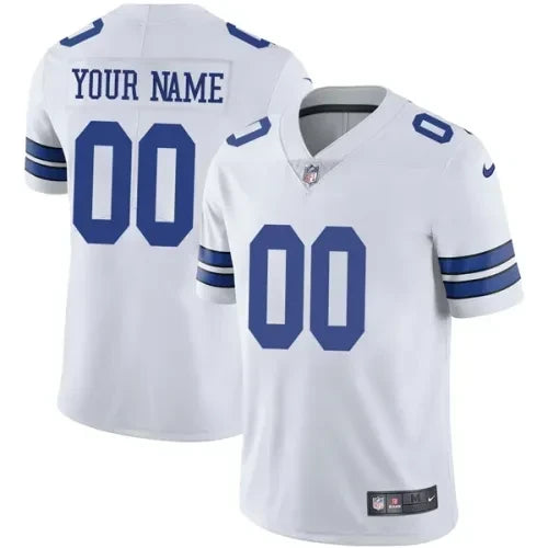 Custom Dallas Cowboys White Jersey – All Stitched