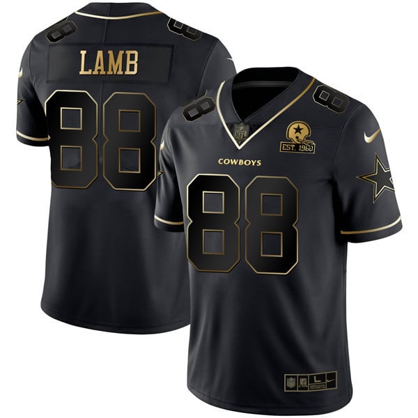 Men’s Dallas Cowboys Black Gold Jersey Collection – All Stitched