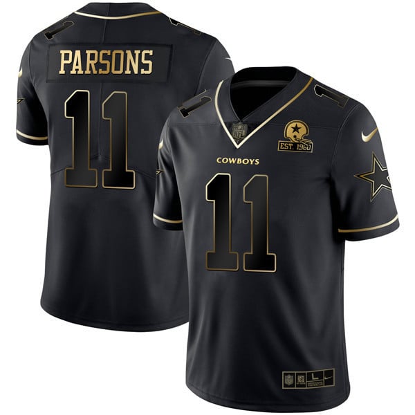 Men’s Dallas Cowboys Black Gold Jersey Collection – All Stitched