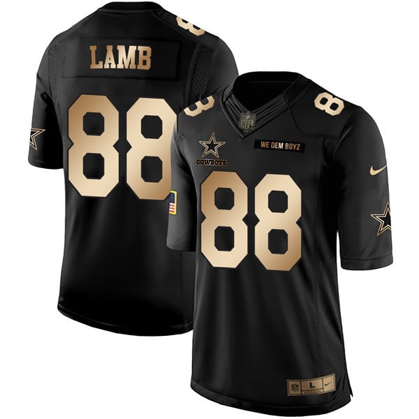 Men’s Dallas Cowboys Black Gold Jersey Collection – All Stitched