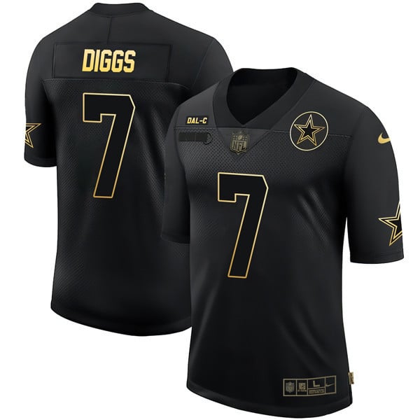 Men’s Dallas Cowboys Black Gold Jersey Collection – All Stitched