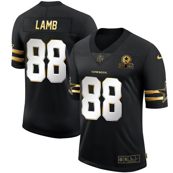 Men’s Dallas Cowboys Black Gold Jersey Collection – All Stitched