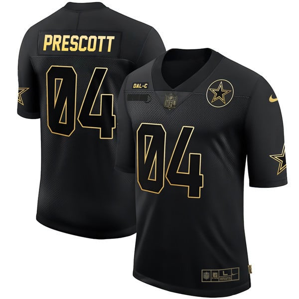 Men’s Dallas Cowboys Black Gold Jersey Collection – All Stitched