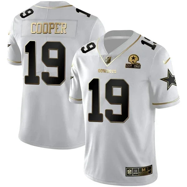 Dallas Cowboys White Gold Jersey EST 1960 Patch - All Stitched