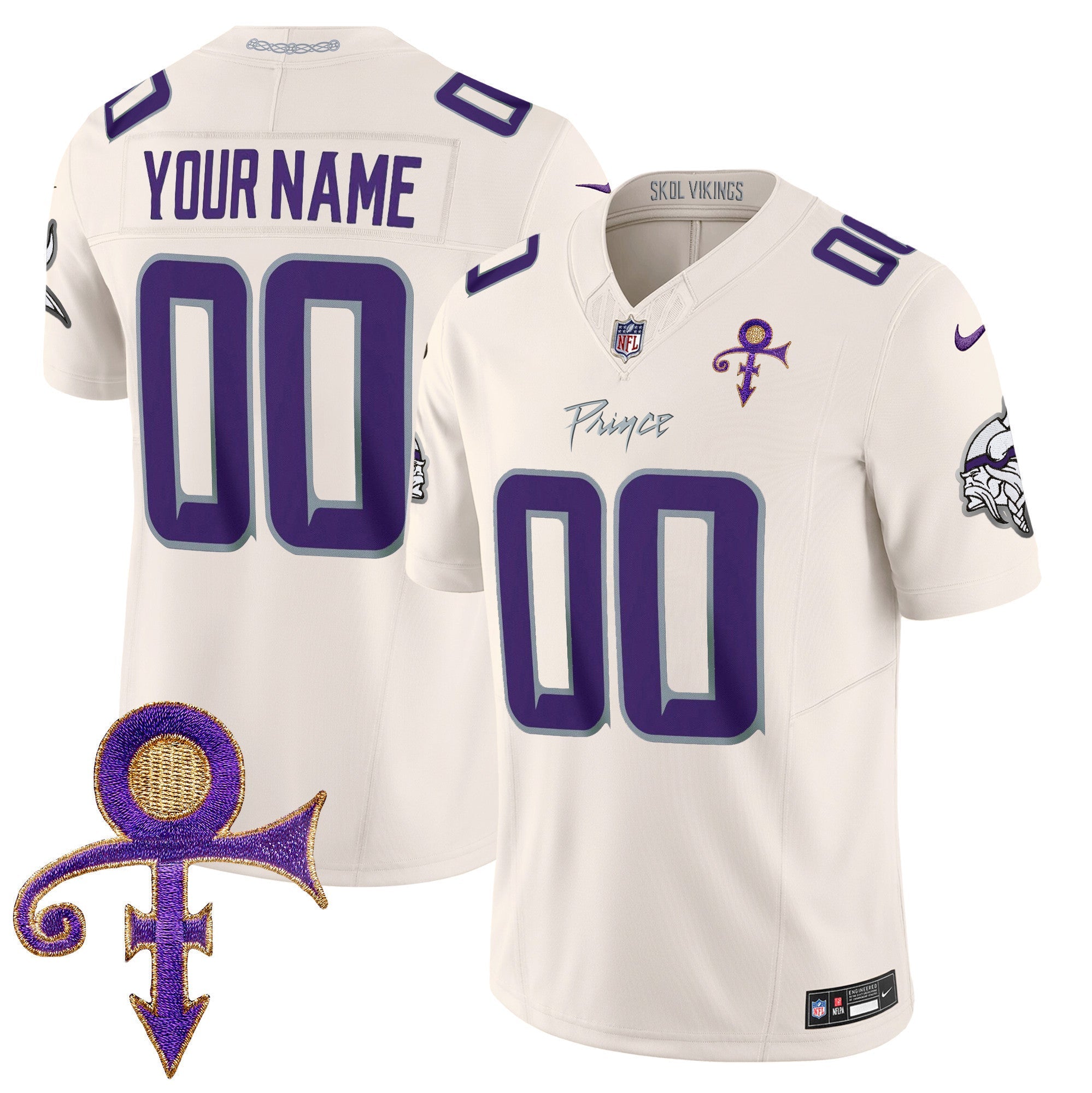 Minnesota Vikings 2024 Prince Vapor Limited Custom Jersey - All Stitched