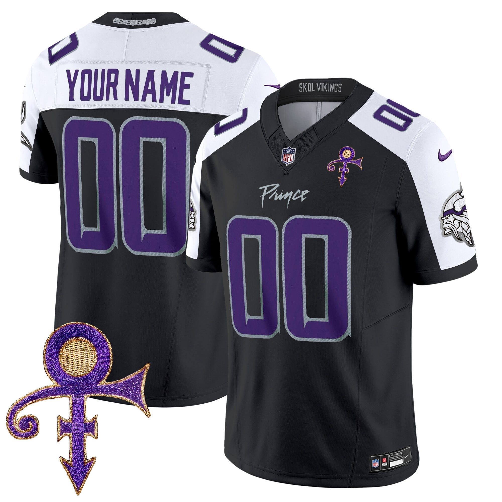Minnesota Vikings 2024 Prince Vapor Limited Custom Jersey - All Stitched