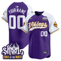 Minnesota Vikings King Of The North Patch Throwback Vapor Premier Limited Custom Jersey - All Stitched