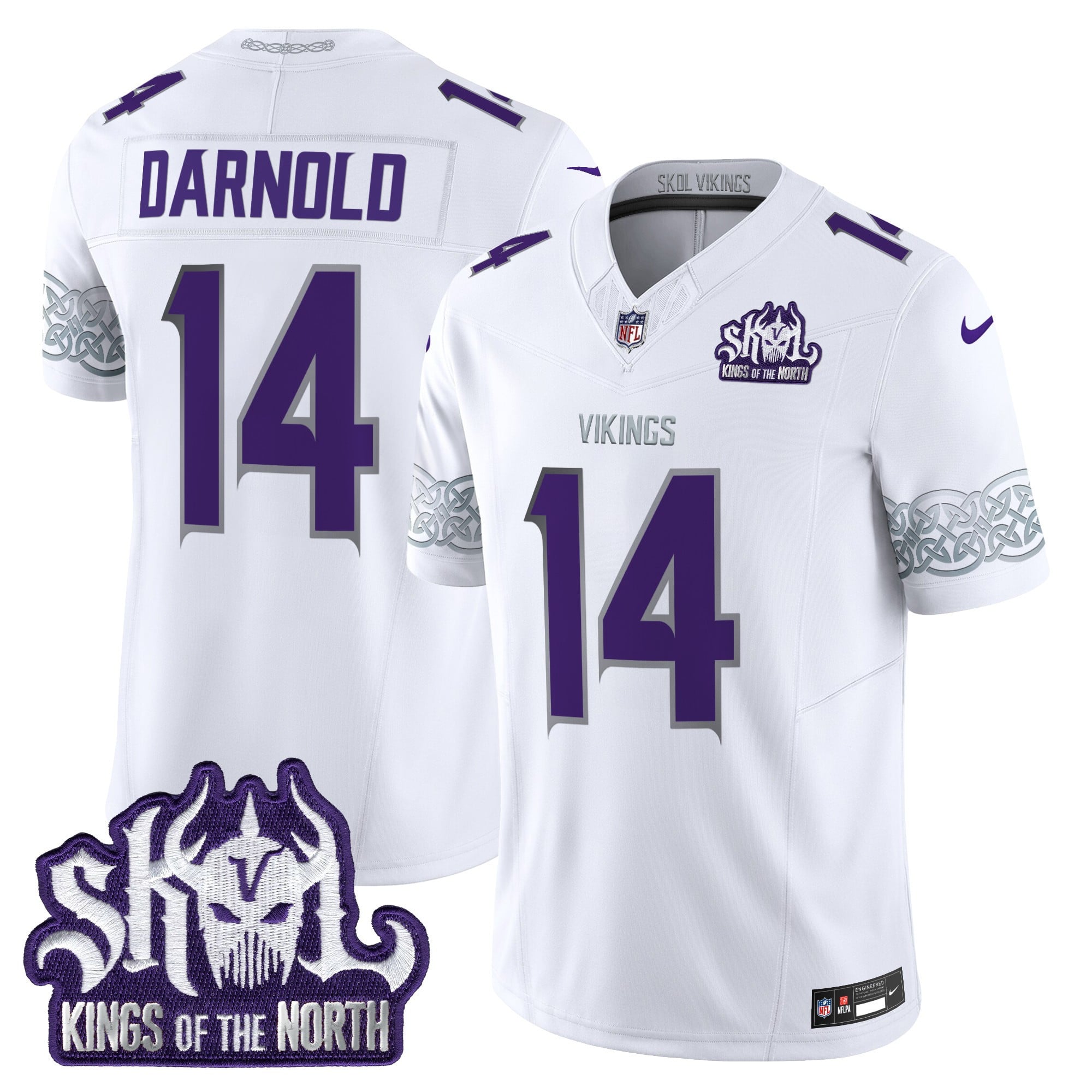 Men's Minnesota Vikings King Of The North Patch Vapor Limited Jersey V2 - All Stitched