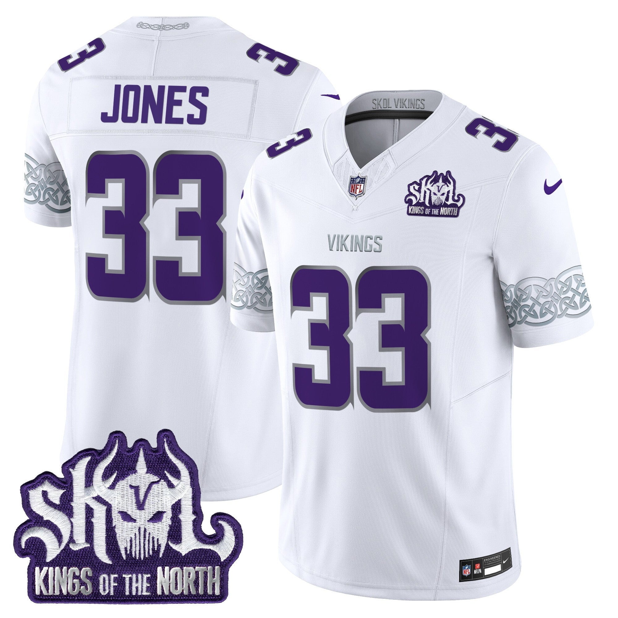 Men's Minnesota Vikings King Of The North Patch Vapor Limited Jersey V2 - All Stitched