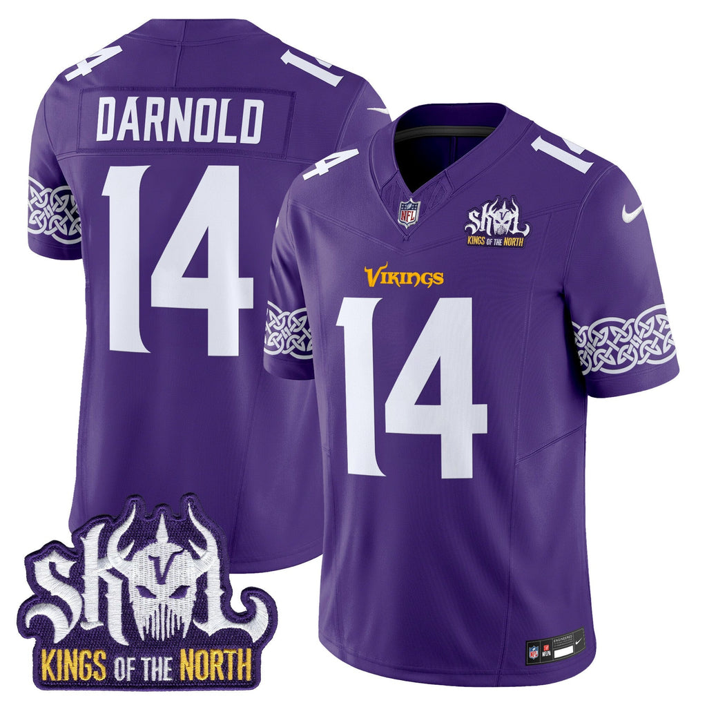 Men's Minnesota Vikings King Of The North Patch Vapor Limited Jersey V2 - All Stitched