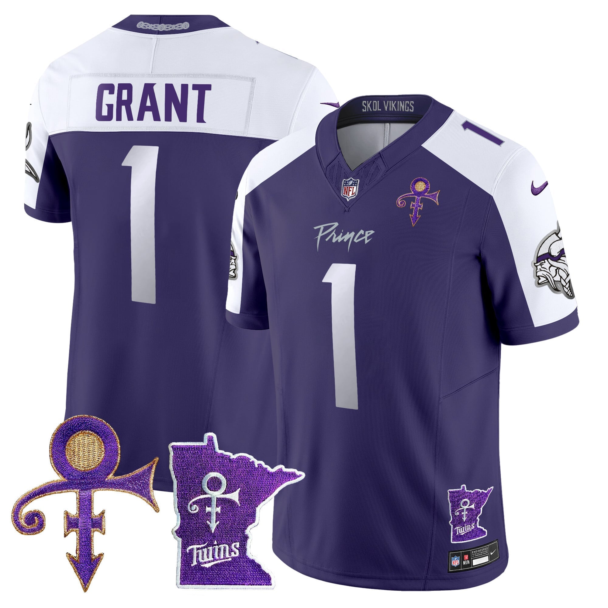 Men's Minnesota Vikings 2024 Prince Vapor Limited Jersey V2 - All Stitched