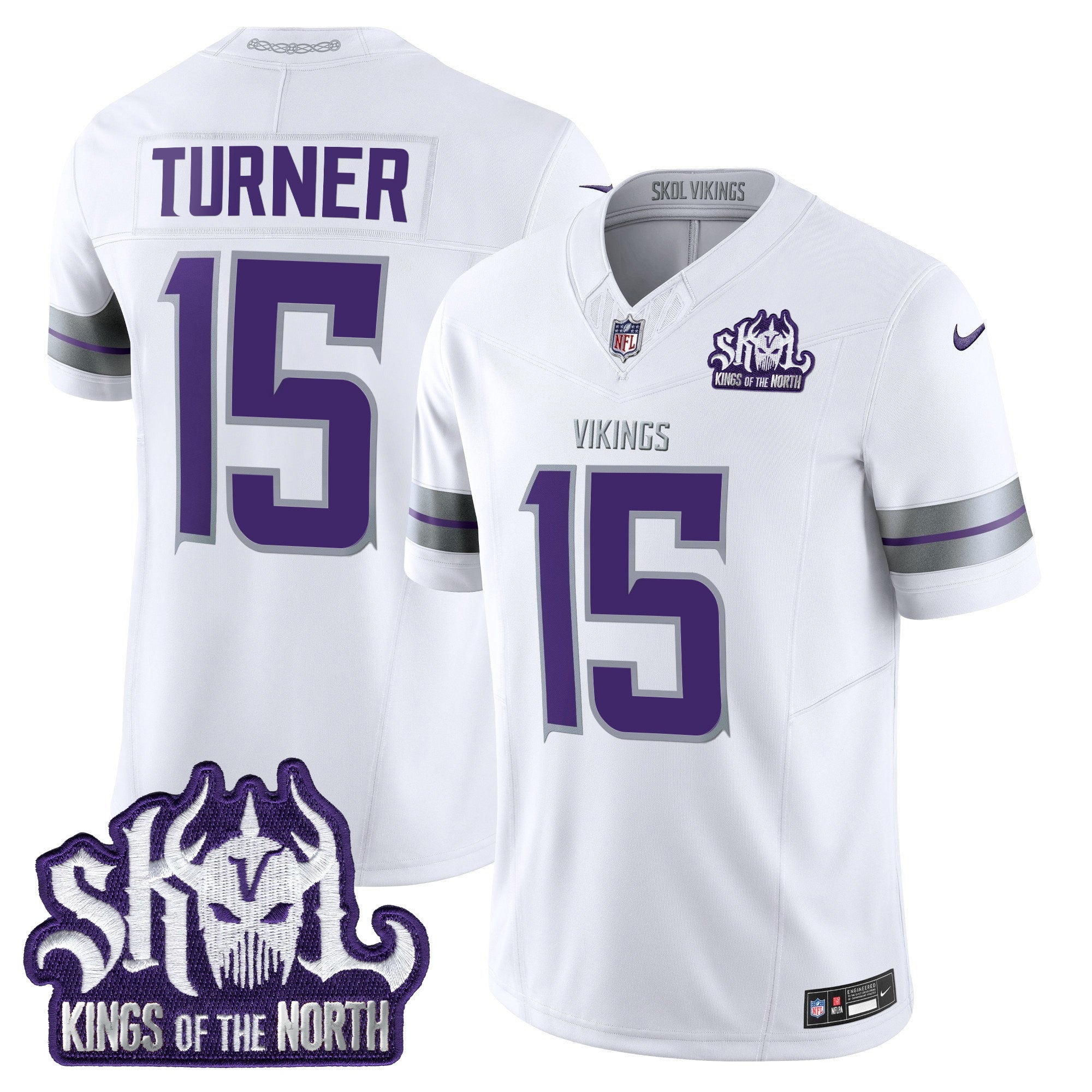 Men's Minnesota Vikings 2024 Winter Warrior Skol Patch Vapor Limited Jersey - All Stitched